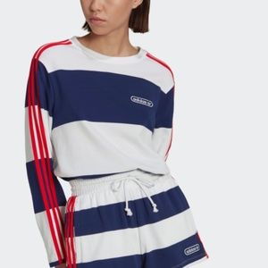Adidas large striped top